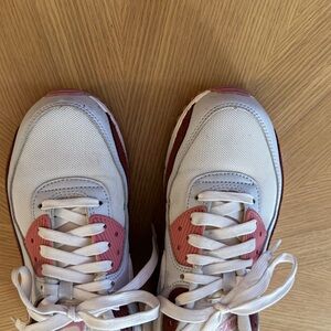 Nike Kids White and Pink Athletic Sneakers